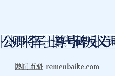 公卿将军上尊号碑反义词是什么意思的图片